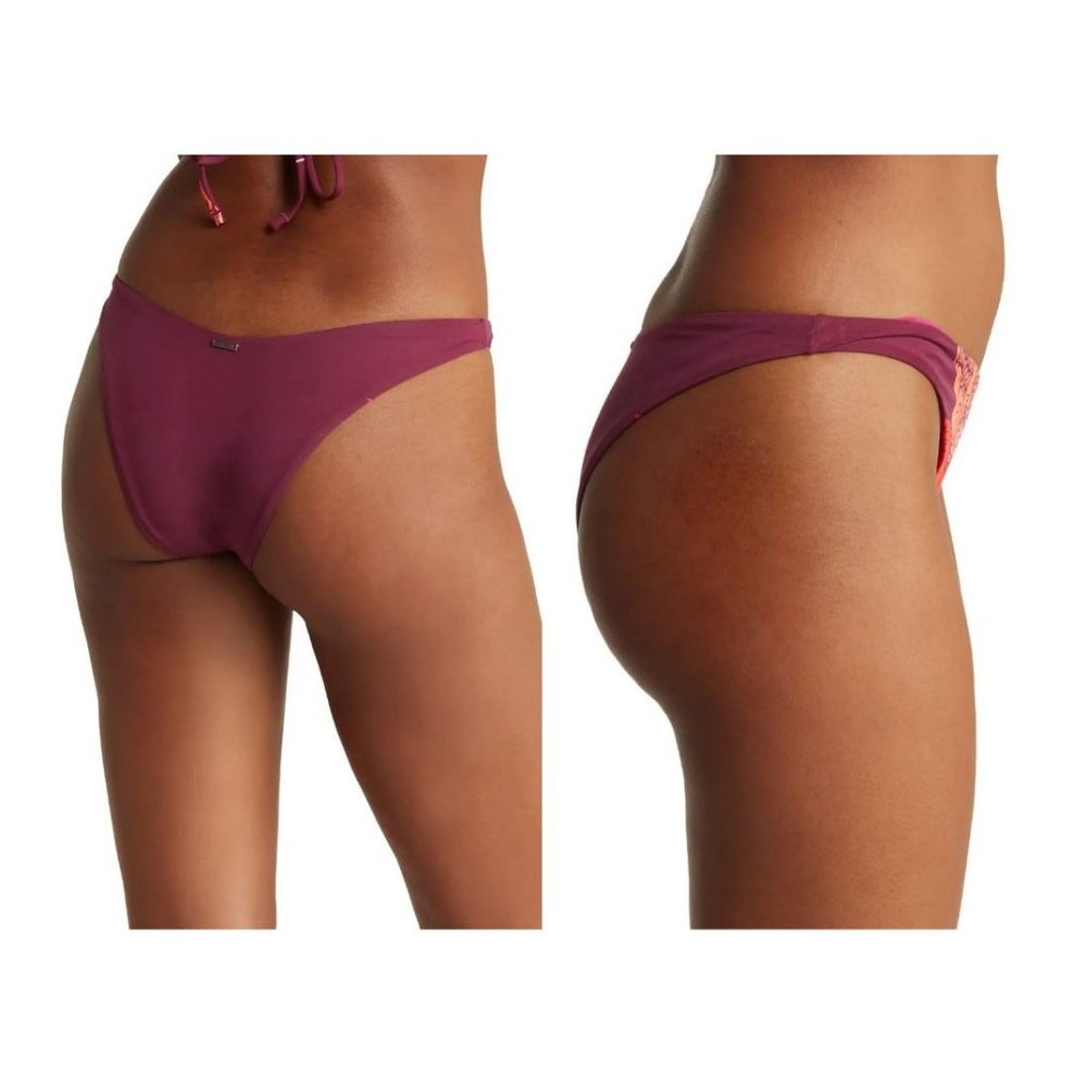 Maaji Vintage Grape Donna Splendour Reversible Bikini Top & Bottom Parrot Print View 4